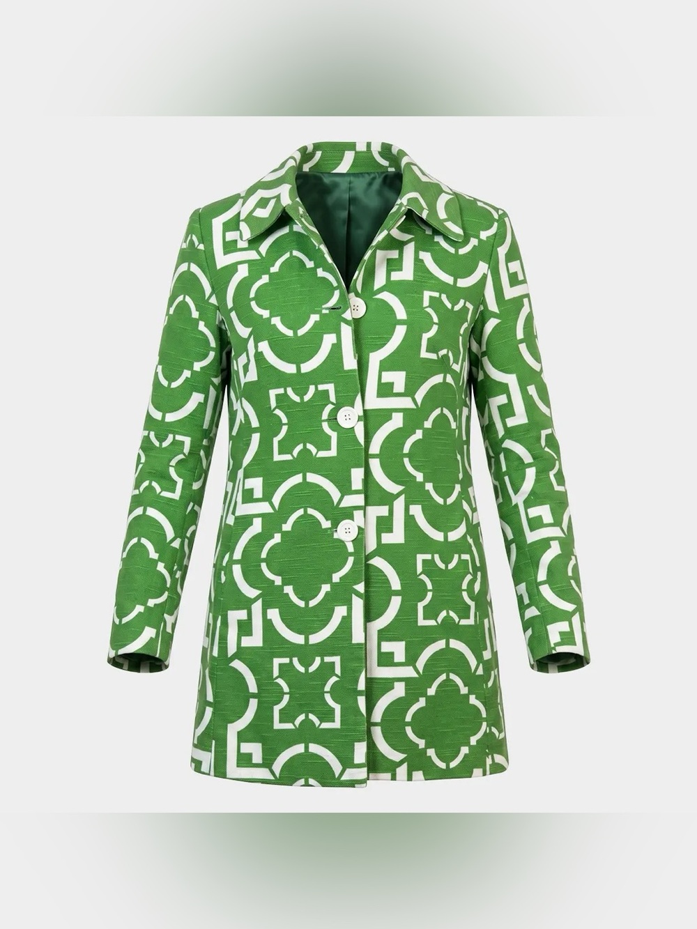 Skirtin Around Retro Geometric Print Blazer Size 8 - Picture 2 of 6